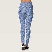 Blue Psychedelic Print Leggings (Rückseite)