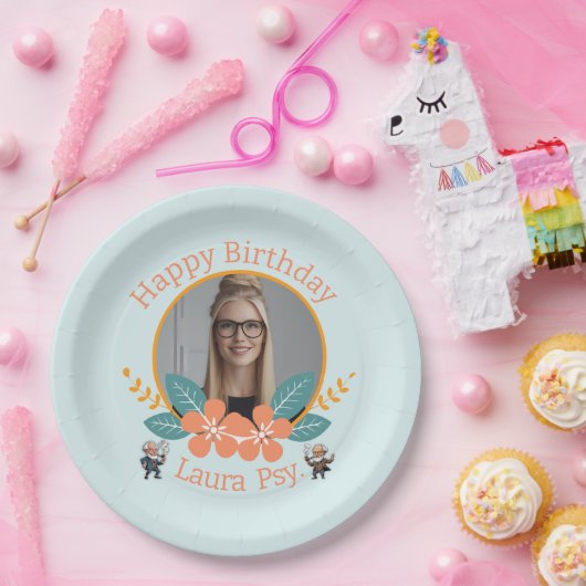 Blue Psychology Editable Photo Frame Dual Freud Ca Pappteller (Party)