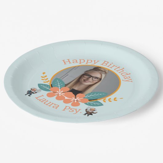 Blue Psychology Editable Photo Frame Dual Freud Ca Pappteller (Schrägansicht)