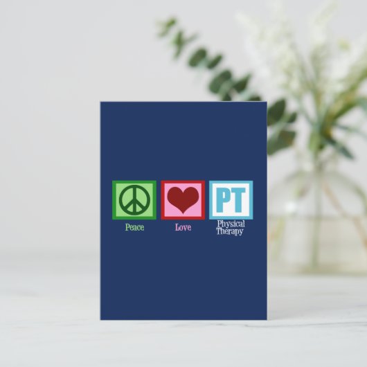 Blue PT Postkarte (Stehend Vorderseite)