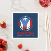 Blue Puerto Rico Borinquen Serviette (Beispiel)