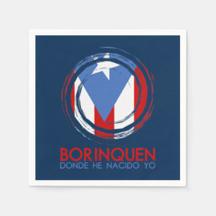 Blue Puerto Rico Borinquen Serviette