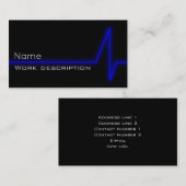 Blue Pulse Business Card Visitenkarte (Vorne/Hinten)