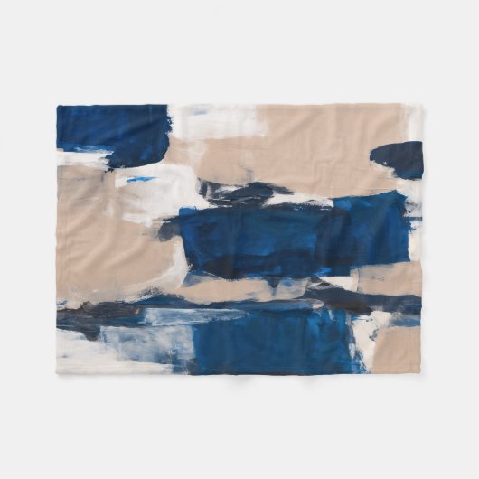 Blue Pulse of Stillness Fleecedecke (Vorderseite (Horizontal))