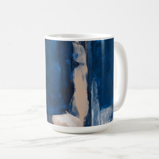 Blue Pulse of Stillness Kaffeetasse (VorderseiteRechts)