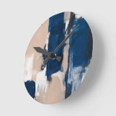 Blue Pulse of Stillness Runde Wanduhr (Winkel)