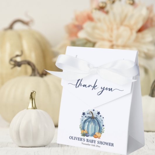 Blue Pumpkin auf dem Weg Fall Boy Baby Dusche Geschenkschachtel
