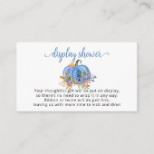 Blue Pumpkin Autumn Baby Shower Shower Showdusche Begleitkarte (Vorderseite)