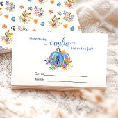 Blue Pumpkin Autumn Wie viele Candies Begleitkarte