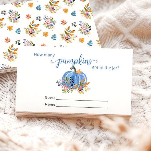 Blue Pumpkin Autumn Wie viele Pumpkins Begleitkarte
