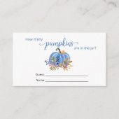 Blue Pumpkin Autumn Wie viele Pumpkins Begleitkarte (Vorderseite)