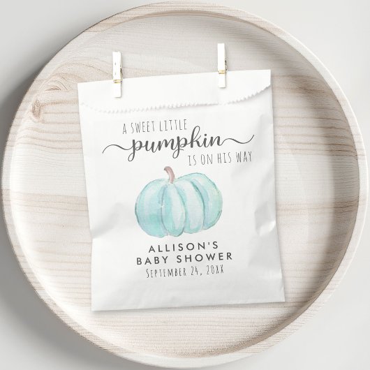 Blue Pumpkin Baby Boy Dusche Danke Geschenktütchen