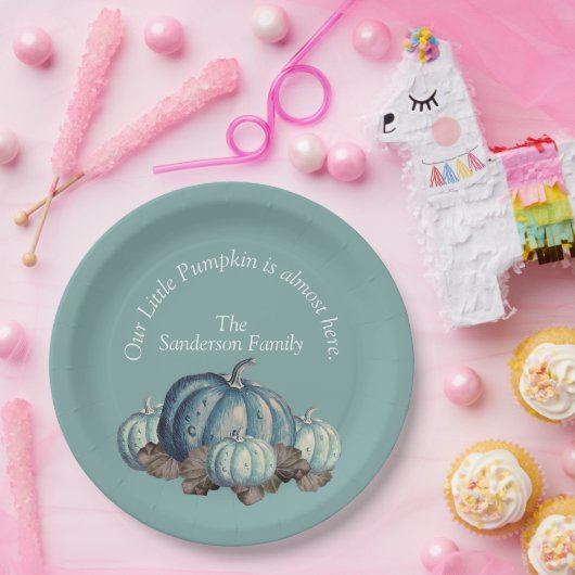 Blue Pumpkin Baby Dusche Pappteller (Party)