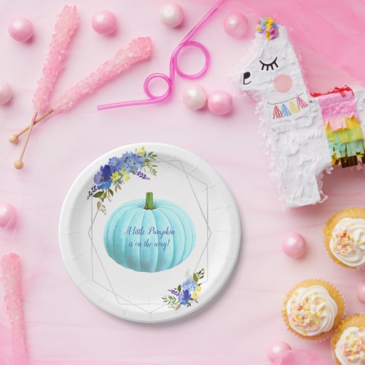 Blue Pumpkin Baby Dusche Pappteller (Party)