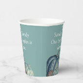 Blue Pumpkin Baby Dusche Personalisiert Pappbecher (Rechts)