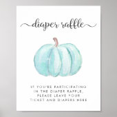 Blue Pumpkin Baby Dusche Windelwanne abziehen Poster (Vorne)