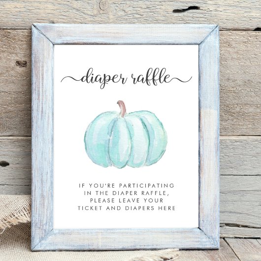 Blue Pumpkin Baby Dusche Windelwanne abziehen Poster