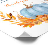 Blue Pumpkin Baby Duschkarten Schild (Ecke)