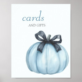 Blue Pumpkin Baby Duschkarten und Geschenke Poster