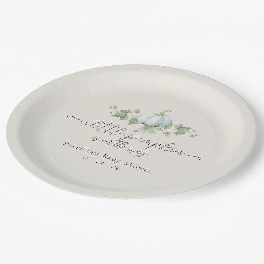 Blue Pumpkin Baby Duschpapier Teller (Schrägansicht)