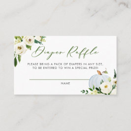 Blue Pumpkin Baby Duwer Game Diaper Raffekarte Visitenkarte