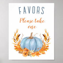 Blue Pumpkin Baby Duwer Lieblingszeichen Poster