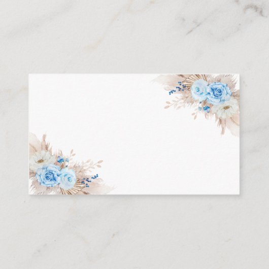 Blue Pumpkin Baby Duwer Windelwanne Einsteckkarte Begleitkarte (Rückseite)