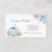 Blue Pumpkin Baby Duwer Windelwanne Einsteckkarte Begleitkarte (Vorderseite)