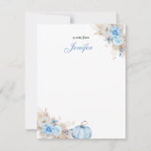 Blue Pumpkin Baby Note Card Mitteilungskarte (Vorderseite)