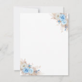 Blue Pumpkin Baby Note Card Mitteilungskarte (Rückseite)