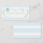 Blue Pumpkin Baby Showdusche Windelwulst Ticket Begleitkarte (Vorne/Hinten)