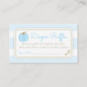 Blue Pumpkin Baby Showdusche Windelwulst Ticket Begleitkarte (Vorderseite)