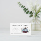 Blue Pumpkin Baby Showdusche Windelwulst Ticket Begleitkarte (Stehend Vorderseite)