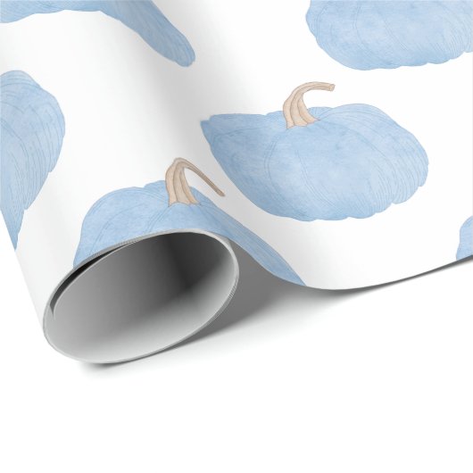 Blue Pumpkin Baby Showpapier Geschenkpapier (Rolleneckpunkt)