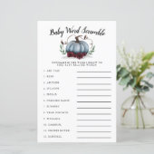 Blue Pumpkin Baby Word Scramble Game (Stehend Vorderseite)