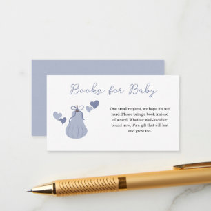 Blue Pumpkin Bow Bow Baby Showbücher für Baby Begleitkarte