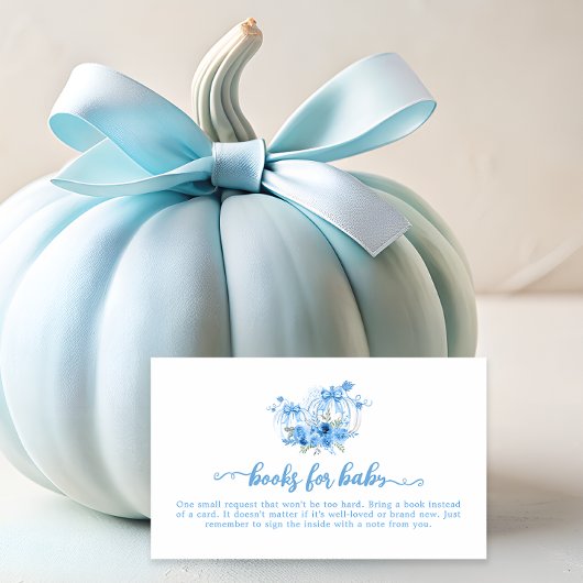 Blue Pumpkin Bow Boy Baby Showbuchanfrage Begleitkarte