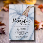 Blue Pumpkin Boy Baby Dusche Einladung