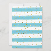 Blue Pumpkin Boy Baby Dusche Einladung (Rückseite)