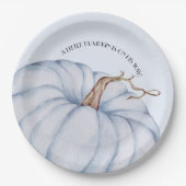 Blue Pumpkin Boy Baby Dusche Pappteller (Vorderseite)