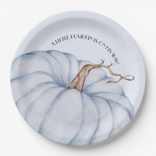 Blue Pumpkin Boy Baby Dusche Pappteller