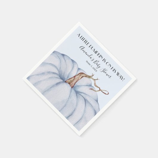 Blue Pumpkin Boy Baby Dusche Serviette (Ecke)