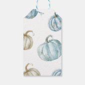 Blue Pumpkin Boy Baby Dusche Tag Geschenkanhänger (Rückseite)