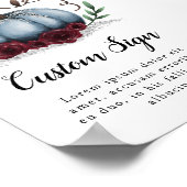 Blue Pumpkin Boy Baby Duschzeichen Poster (Ecke)