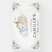 Blue Pumpkin Boy Baby Showbanner Party Banner (Vertikal)