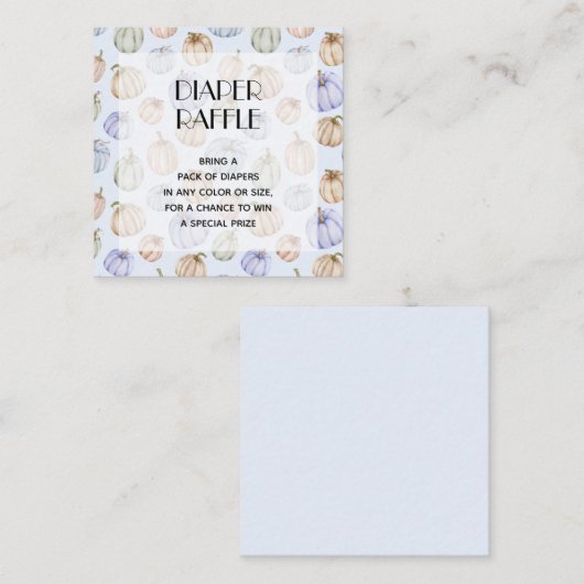 Blue Pumpkin Boy Babydusche Windelwanne Begleitkarte (Vorne/Hinten)