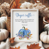 Blue Pumpkin Boy Babydusche Windelwanne Poster