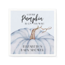 Blue Pumpkin Boy Fall Baby Dusche