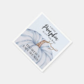 Blue Pumpkin Boy Fall Baby Dusche Serviette (Ecke)