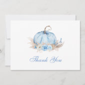 Blue Pumpkin Danke Karte (Vorderseite)